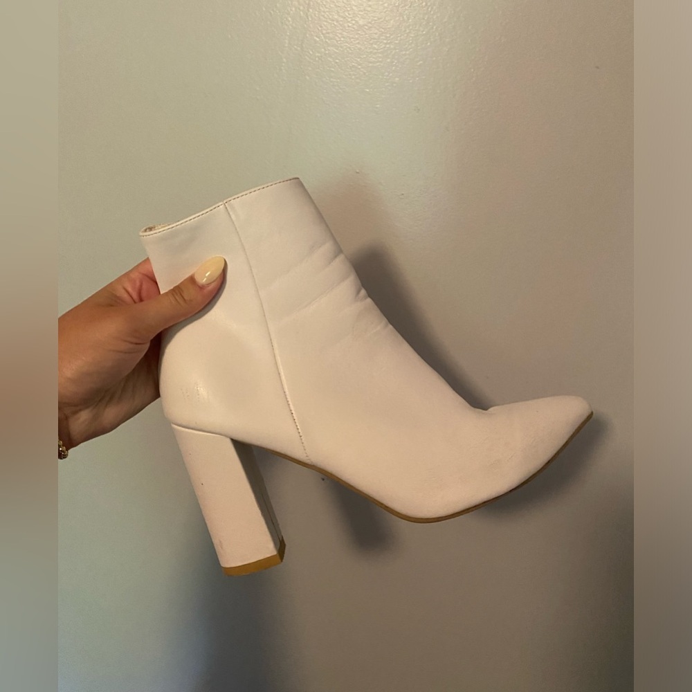 White Heeled Booties